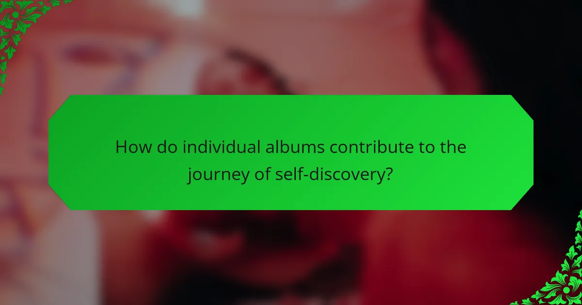 How do individual albums contribute to the journey of self-discovery?