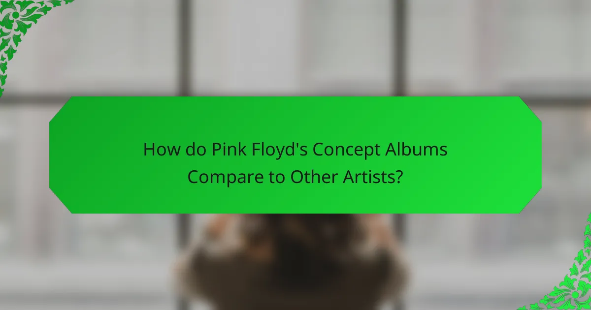 How do Pink Floyd's Concept Albums Compare to Other Artists?