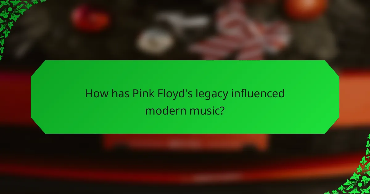 How has Pink Floyd's legacy influenced modern music?
