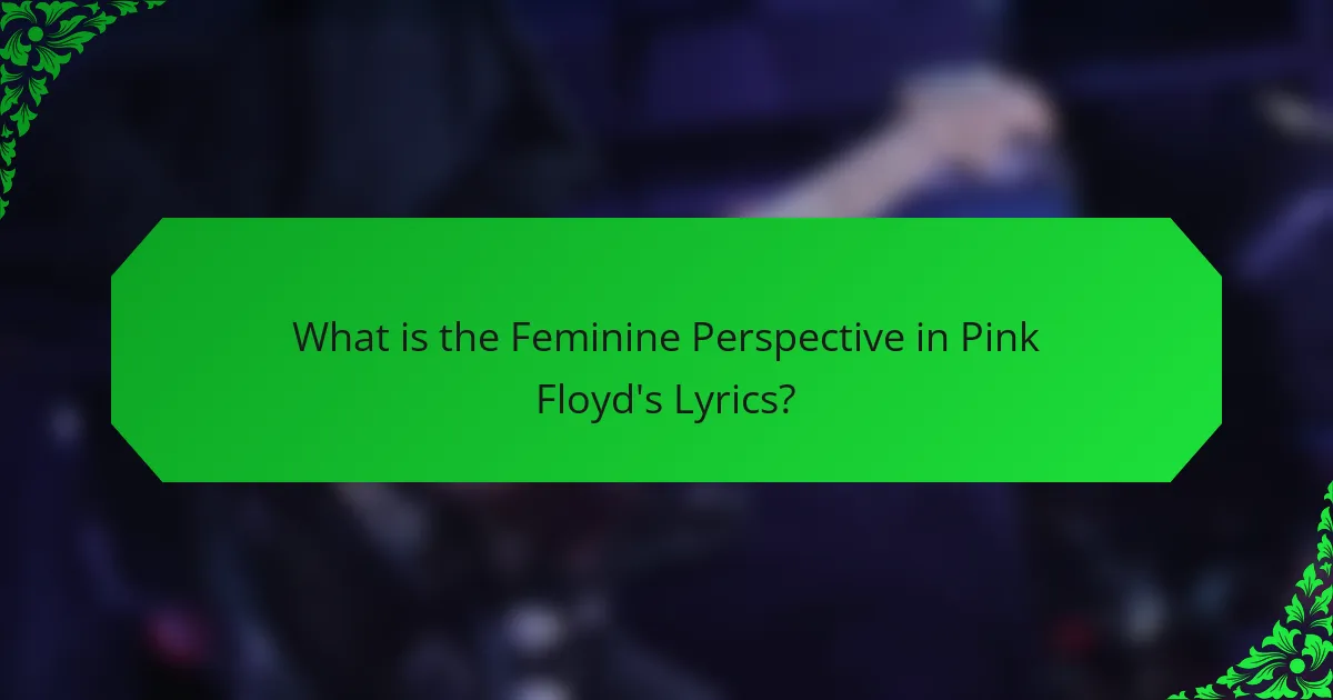 What is the Feminine Perspective in Pink Floyd's Lyrics?