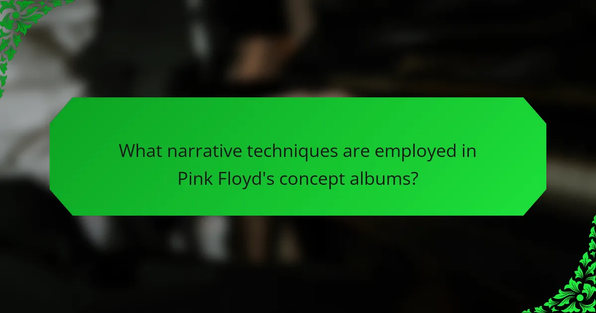 What narrative techniques are employed in Pink Floyd's concept albums?