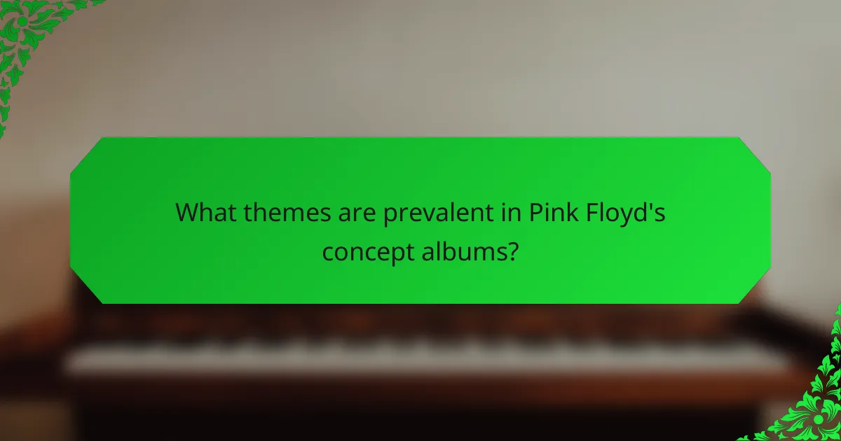 What themes are prevalent in Pink Floyd's concept albums?